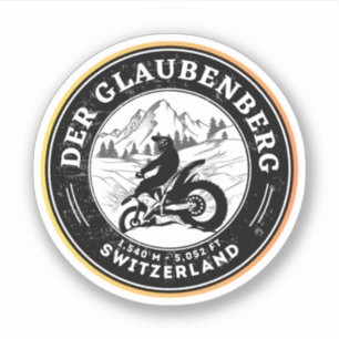 Adesivo passagem de Glaubenberg passeio de moto pelos alpe