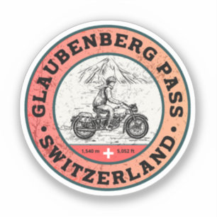 Adesivo passagem de Glaubenberg passeio de moto pelos alpe