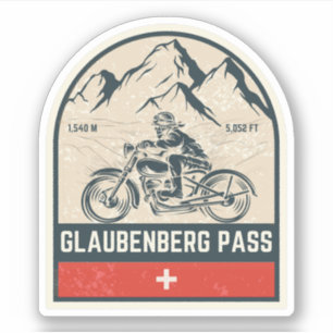 Adesivo passagem de Glaubenberg passeio de moto pelos alpe