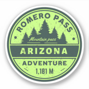 Adesivo passagem Romero, Arizona caminhada passes alpinos