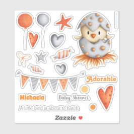 Adesivo Pássaro Bonito Atacando Bebê