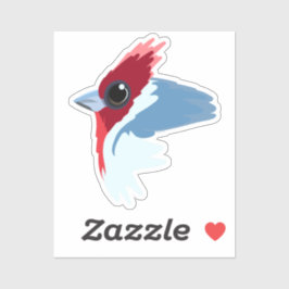 Adesivo Pássaro Cardinal Pinto Vermelho