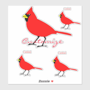 Adesivo Pássaro cardinal vermelho Thunder_Cove
