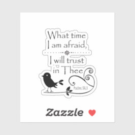 Adesivo Pássaro com Escritura Versa de Bíblia Salms