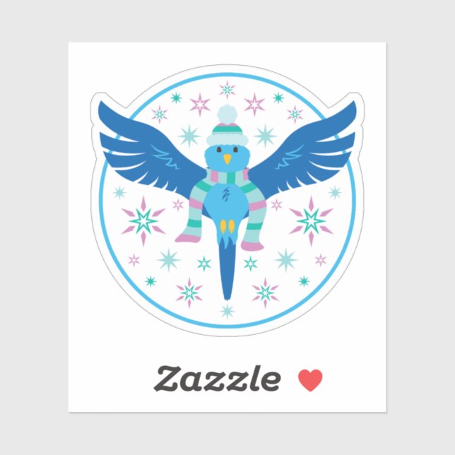 Adesivo Pássaro de inverno (Folha)