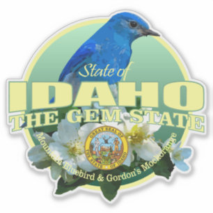 Adesivo Pássaro & flor de estado de Idaho