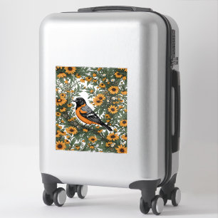 Adesivo Pássaro Oriole de Baltimore e Flores Susan de Olho
