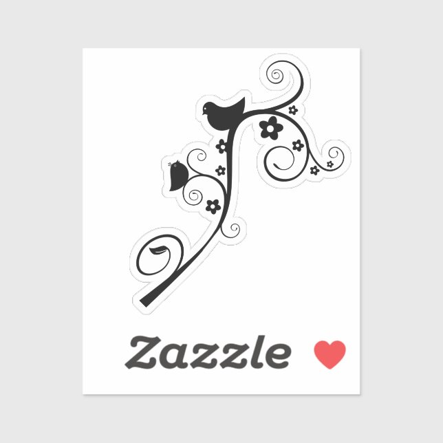 Adesivo pássaros-animais-rochedos (Folha)