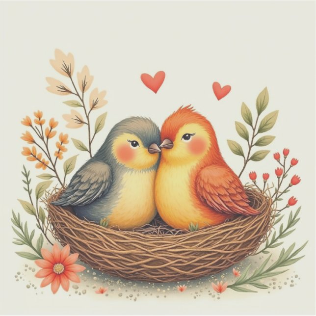 Adesivo Pássaros do Amor (Frente)