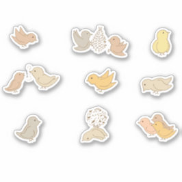 Adesivo Pássaros e Pintinhos - Pequenos Pássaros colam.