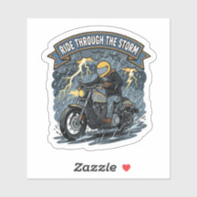 Passe pela Tempestade Moto Motocicleta Vinil