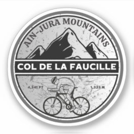 Adesivo Passeio de bicicleta Col de la Faucille francês Al