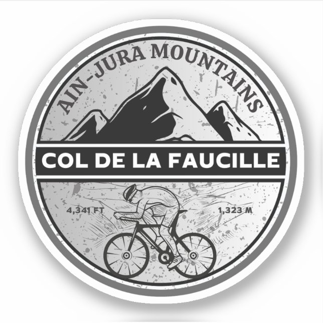Adesivo Passeio de bicicleta Col de la Faucille francês Al (Frente)