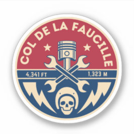 Adesivo Passeio de bicicleta Col de la Faucille francês Al