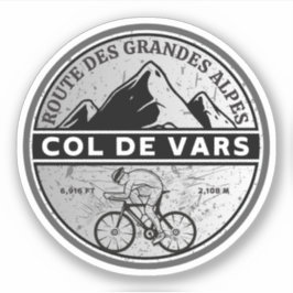 Adesivo Passeio de bicicleta Col de Vars francês Alpes
