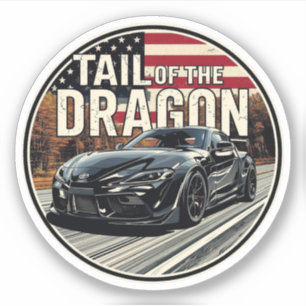 Adesivo Passeio de carro esportivo Tail of the Dragon Deal