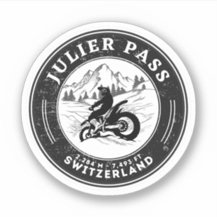 Adesivo Passeio de moto de Julier pass-alps