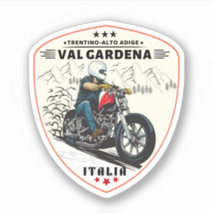 Adesivo passeio de moto italiano val gardena