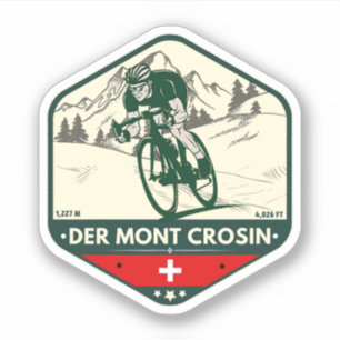Adesivo Passeio de moto pelas alpes suíças Col du Mont Cro