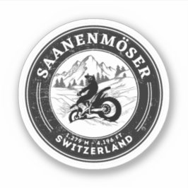 Adesivo Passeio de moto pelos Alpes suíços pelo Passo Saan