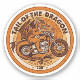 Adesivo Passeio de moto Tail of the Dragon Deals Gap