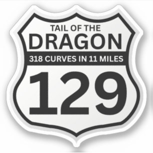 Adesivo Passeio de moto Tail of the Dragon Deals Gap