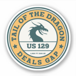 Adesivo Passeio de moto Tail of the Dragon Deals Gap