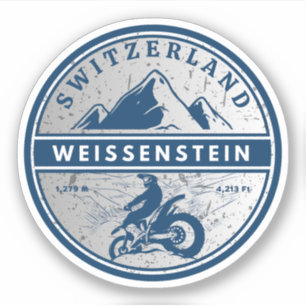 Adesivo Passeio de moto Weissenstein jura Alpes Alpes suíç
