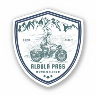 Adesivo Passeio de motocicleta de albula em alpes suíços x