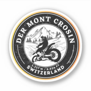 Adesivo Passeio de motocicleta do Coronel du Mont Crosin