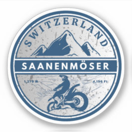 Adesivo Passeio de motocicleta dos swiss-alps de Saanenmös