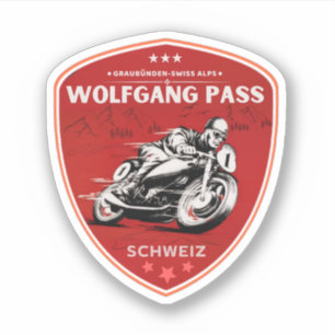 Adesivo Passeio de motocicleta pelos Alpes suíços de Wolfg