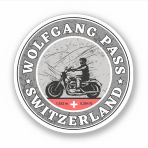 Adesivo Passeio de motocicleta pelos Alpes suíços de Wolfg