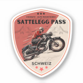 Adesivo Passeio de motocicleta Sattelegg pass swiss-alps