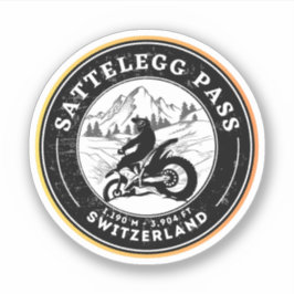 Adesivo Passeio de motocicleta Sattelegg pass swiss-alps