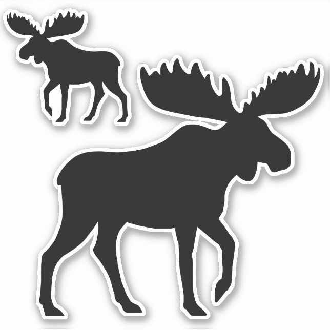 Adesivo Passeio Moose Silhouettes Vinyl Sticker Set (Frente)
