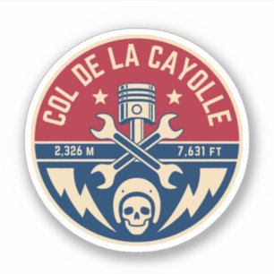 Adesivo Passo comum de la Cayolle francês Alpes motobike
