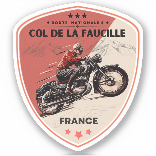 Adesivo Passo comum de la Faucille francês Alpes motobike (Frente)