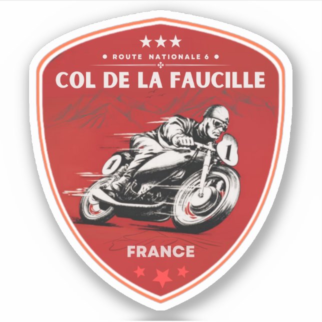 Adesivo Passo comum de la Faucille francês Alpes motobike (Frente)