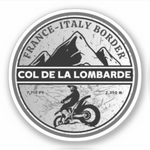 Adesivo Passo comum de la Lombarde francês Alpes motobike