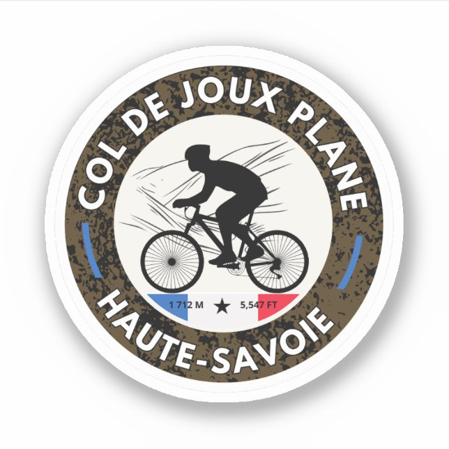 Adesivo Passo de bicicleta Col de Joux Plane french Alpes (Frente)