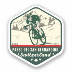 Adesivo Passo de San Bernardino de moto apls suíços