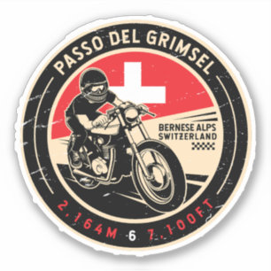 Adesivo Passo Del Grimsel   SUIÇA   Motociclos