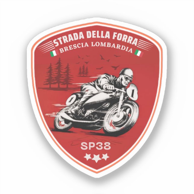 Adesivo passo della forra em moto italian apls (Frente)