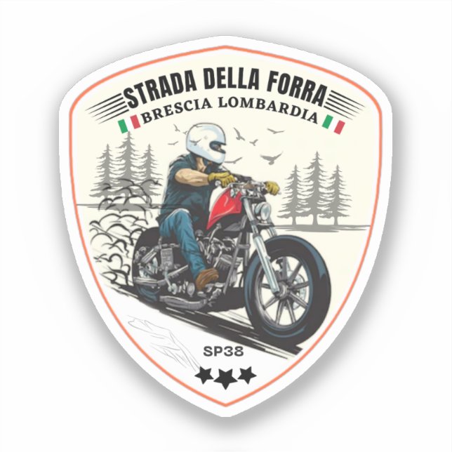 Adesivo passo della forra em moto italian apls (Frente)