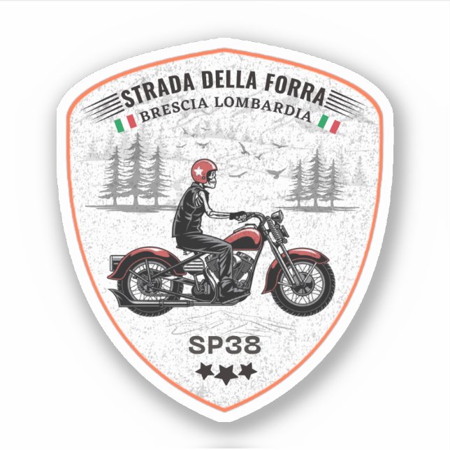 Adesivo passo della forra em moto italian apls (Frente)