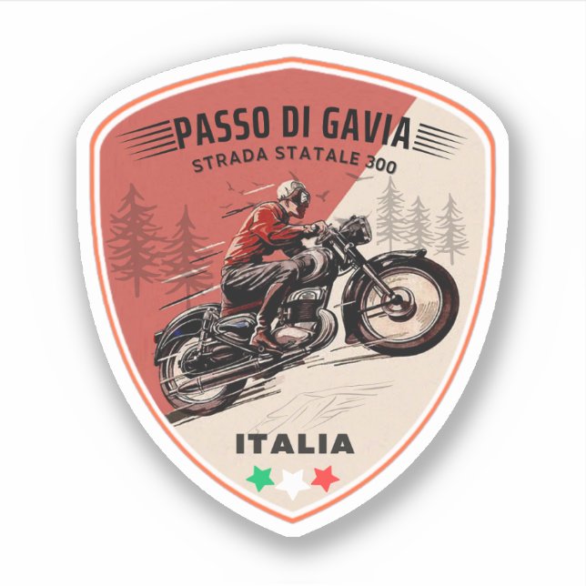 Adesivo Passo dello Spluga italiano swiss Mountain moto (Frente)
