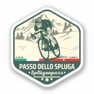 Adesivo Passo dello Spluga italiano swiss Mountain moto