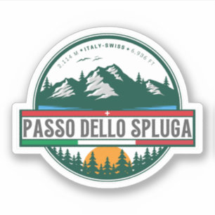 Adesivo Passo dello Spluga montanhas suíças italianas moto