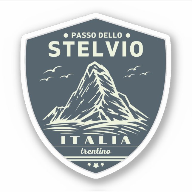 Adesivo passo dello stelvio - stelvio pass italian alps (Frente)